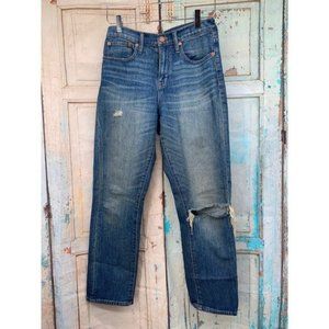 Madewell Straight Crop ** FLAWS  26 Blue   Material Tag Removed